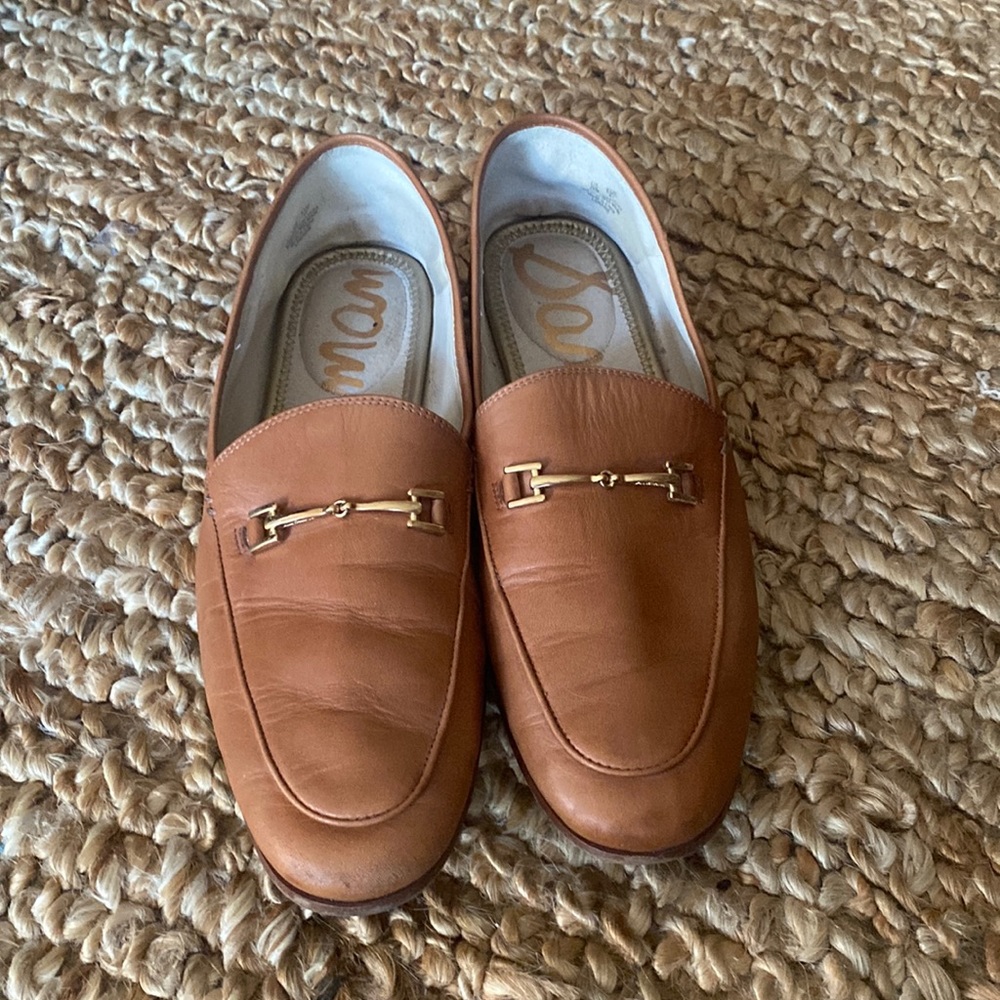 Sam Edelman Loraine bit loafer in saddle leather brown with gold hardware